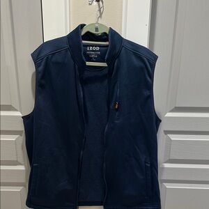 IZOD Advantage Performance Navy Blue Zip Up Vest